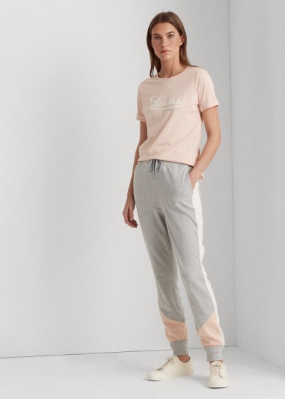 Women's Ralph Lauren Three-Tone French Terry Pants | 428390STI